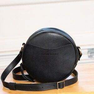 Portland Leather Goods Small Circle Bag in Black